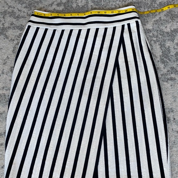 Ann Taylor Striped Cotton Faux Wrap Skirt Size 6 - Picture 11 of 16
